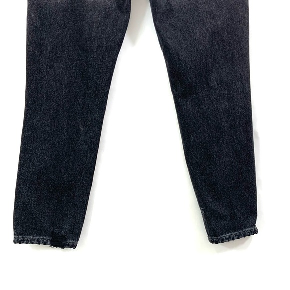 ♻️DONATED♻️ BLANKNYC Distressed Jeans The Rivington High Rise Tapered Black K21 - Picture 8 of 11